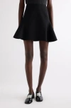 Givenchy Silk Skater Skirt In Black