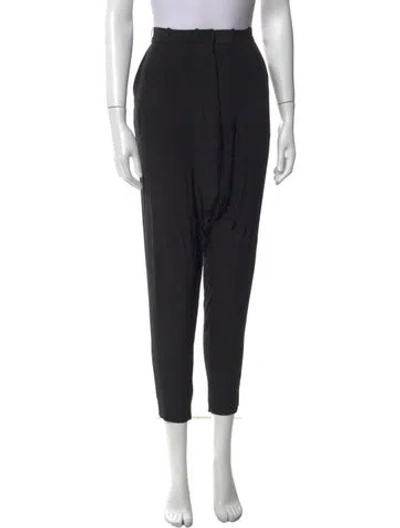 Pre-owned Givenchy Silk Skinny Leg Pants In Black