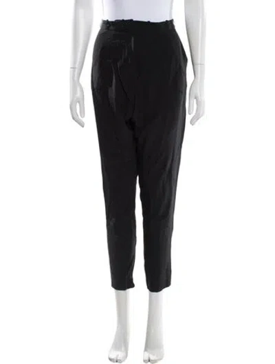 Pre-owned Givenchy Silk Skinny Leg Pants In Gray