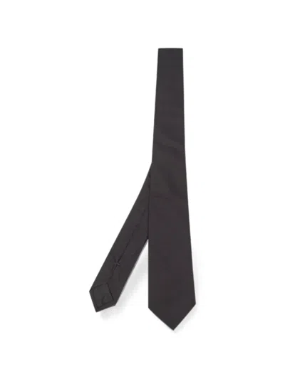 Pre-owned Givenchy Silk Skinny Tie In Black