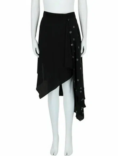 Pre-owned Givenchy Silk Skirt W/ Tags In Black