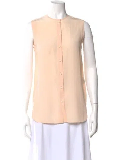 Pre-owned Givenchy Silk Sleeveless Blouse In Neutral