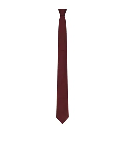 Givenchy Silk Tie In Burgundy