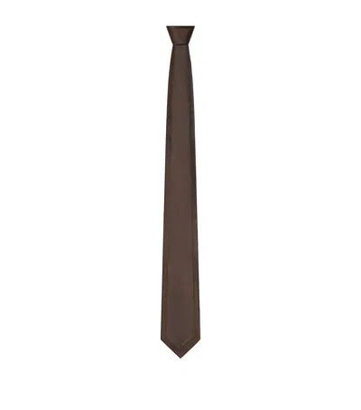 Givenchy Silk Tie In Brown