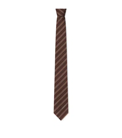Givenchy Silk Tie In Brown