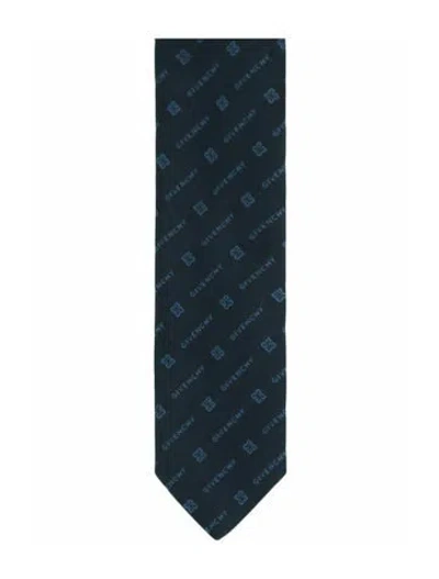 Pre-owned Givenchy Silk Tie W/ Tags In Blue