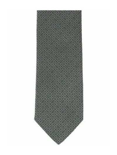 Pre-owned Givenchy Silk Tie W/ Tags In Gray