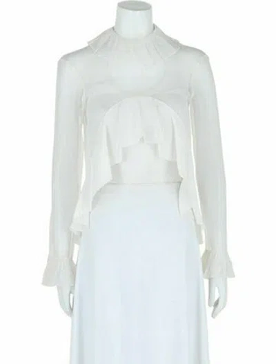 Pre-owned Givenchy Silk Top W/ Tags In White