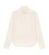 Givenchy Silk Tuxedo Shirt In White