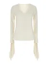 Givenchy Silk V-necked Blouse In White