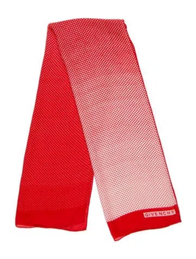 Pre-owned Givenchy Silk Vintage Scarf In Red