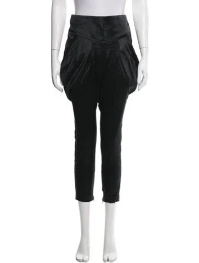 Pre-owned Givenchy Silk Wide Leg Pants In Black