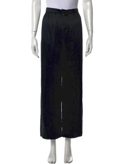 Pre-owned Givenchy Silk Wide Leg Pants In Black