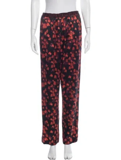 Pre-owned Givenchy Silk Wide Leg Pants In Multi