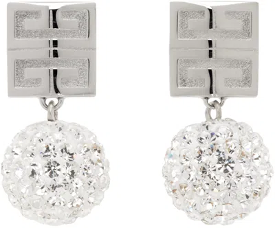 Givenchy Silver 4g Crystals Earrings In 040 Silvery