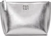 Givenchy Liquid Logo Plaque Metallic Clutch Bag In 934-light Silvery