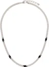 Givenchy Logo Necklace In 008-black/silvery