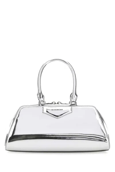 GIVENCHY SILVER ANTIGONA SMALL SATCHEL