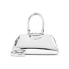 Givenchy Small Antigona East-west Laminated Leather Handbag In Silver