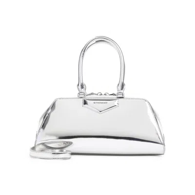 GIVENCHY SILVER ANTIGONA SMALL SATCHEL