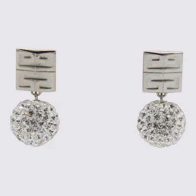 Givenchy Silver Brass Earrings In Silvery