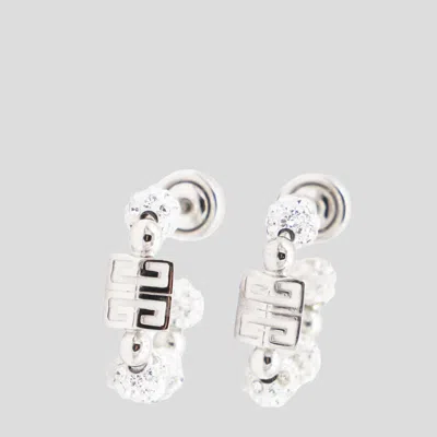 Givenchy Silver Brass Earrings In Silvery