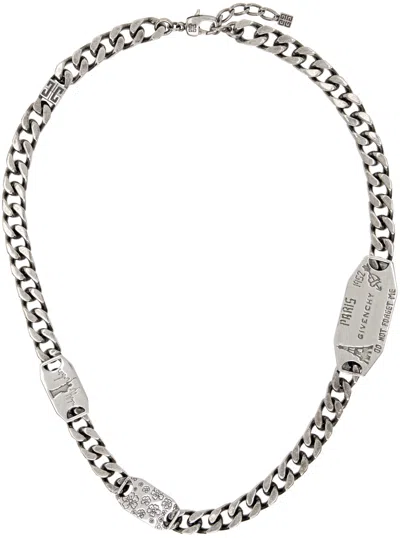 Givenchy Silver City Necklace In Metallic