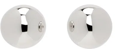 Givenchy Silver Curve Earrings In Metallic