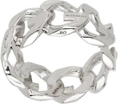 Givenchy Silver G Chain Ring In 040-silvery