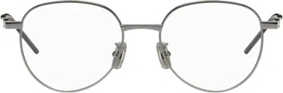 Givenchy Silver Gv Speed Glasses In Shiny Dark Ruthenium