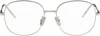 Givenchy Silver Gv Speed Round Metal Glasses In Metallic