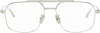 Givenchy Silver Gvspeed Glasses In 016 Shiny Palladium