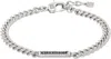 Givenchy Silver Id Bracelet In 008-black/silvery