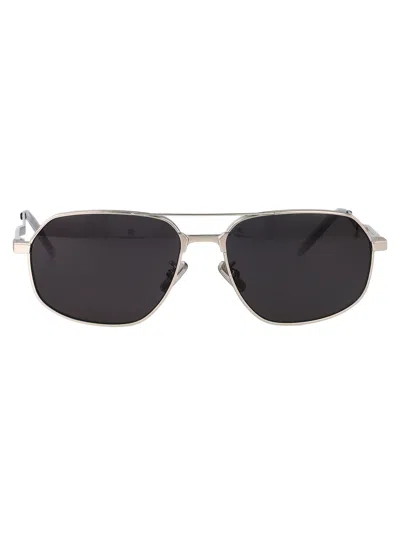 Givenchy Silver Metal Sunglasses In Black