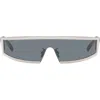 Givenchy Silver Square Sunglasses In White