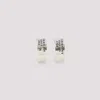 Givenchy Logo Engraved Tape Earrings In Silver
