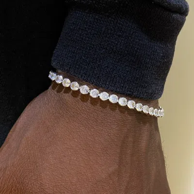 Pre-owned Givenchy Silver Tennis Bracelet