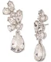 Givenchy Silver-tone Crystal Cluster Drop Earrings In Crystal,silver