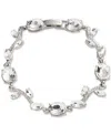 Givenchy Silver Tone Crystal Stone Viney Flex Bracelet