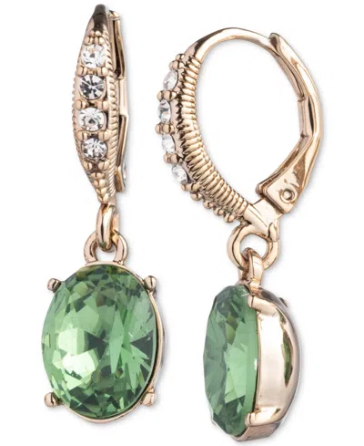 Givenchy Silver-tone Light Blue Leverback Drop Earrings In Light Gree