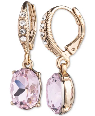 Givenchy Silver-tone Light Blue Leverback Drop Earrings In Rose