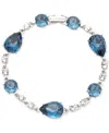 Givenchy Silver-tone Mixed Crystal Flex Bracelet