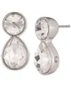 Givenchy Silver-tone Mixed Crystal Stud Earrings In Crystal,silver
