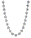 Givenchy Silver-tone Pave & Color Crystal Collar Necklace, 16" + 3" Extender