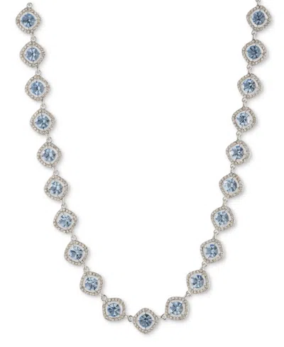 Givenchy Silver-tone Pave & Color Crystal Collar Necklace, 16" + 3" Extender