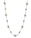 Givenchy Silver-tone Pave & Round Crystal Halo Station Necklace, 16" + 3" Extender