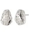 Givenchy Silver-tone Pave Nugget Stud Earrings