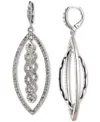 GIVENCHY SILVER-TONE PAVE ORBITAL DROP EARRINGS