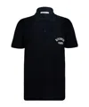 Givenchy Dark Blue Polo Shirt With Logo Embroidery Men In Black