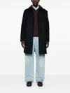 Givenchy Single-breasted Coat In Blue